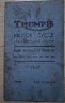 a2504 original 1937 dated Triumph Motorcycle manual. Click for more information...